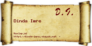 Dinda Imre névjegykártya