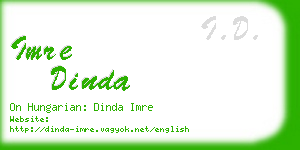 imre dinda business card